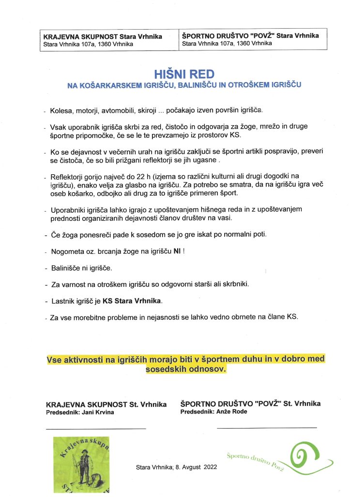 hiŠni red ks stvin Šd